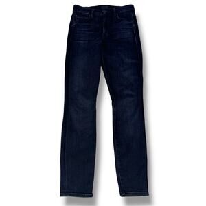 Mother High Waisted Looker Ankle Jeans Womens 27 Black Encounters at Night Denim